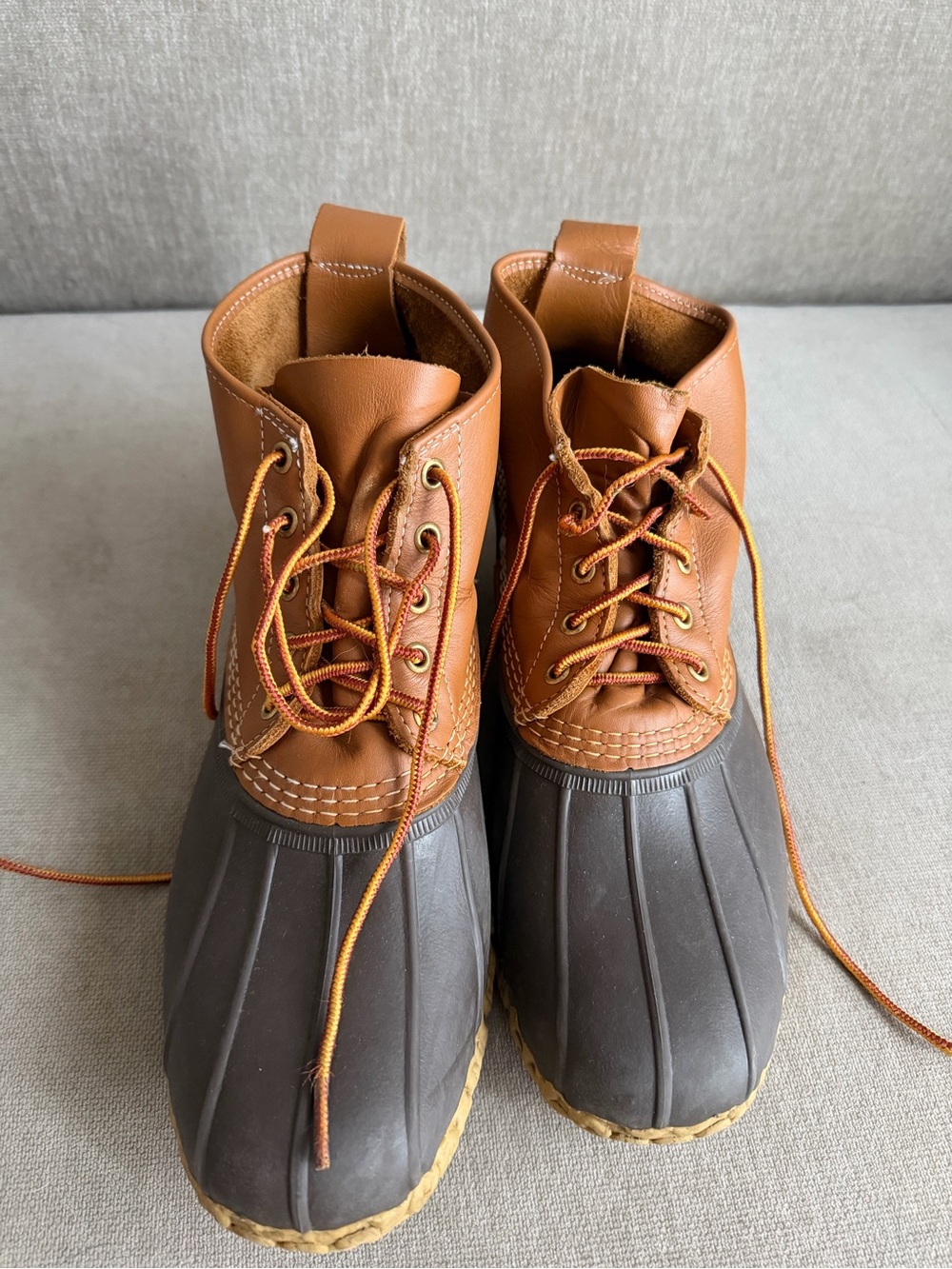 Men's LL Bean Duck Boots - Waterproof Outdoor Lace-Up
